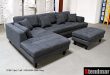Amazon.com: 3pc Contemporary Dark Grey Microfiber Sectional Sofa Set