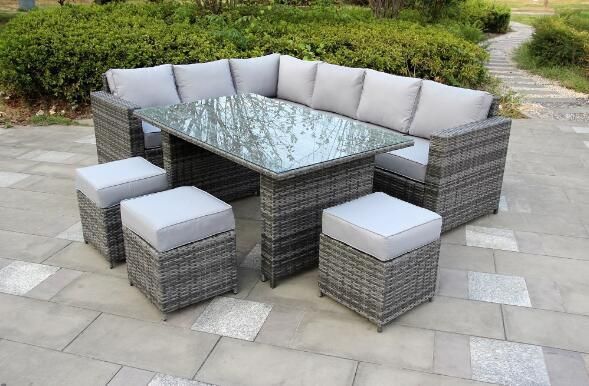 Conservatory Papaver Range Rattan Garden Furniture set 9 seater