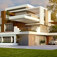 3D Exterior House Design: Single family home by ThePro3DStudio