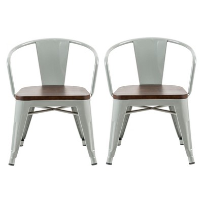 Mixed Material Kids Chair (set Of 2) Skyline Gray - Pillowfort™ : Target