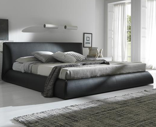 Calabria Brown Upholstered Italian Bed: King Size
