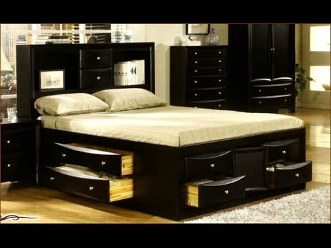 King Size Bed Frame With Drawers Ideas - YouTube