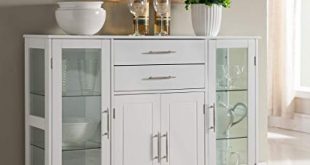 Amazon.com - Kings Brand Kitchen Storage Cabinet Buffet with Glass