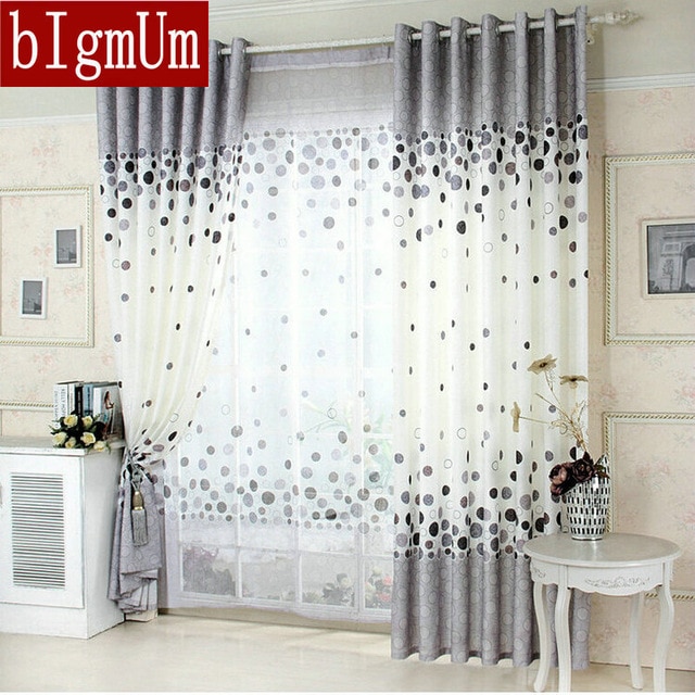 New Arrival Kitchen Curtains Blue/Gray Window Curtains For Living