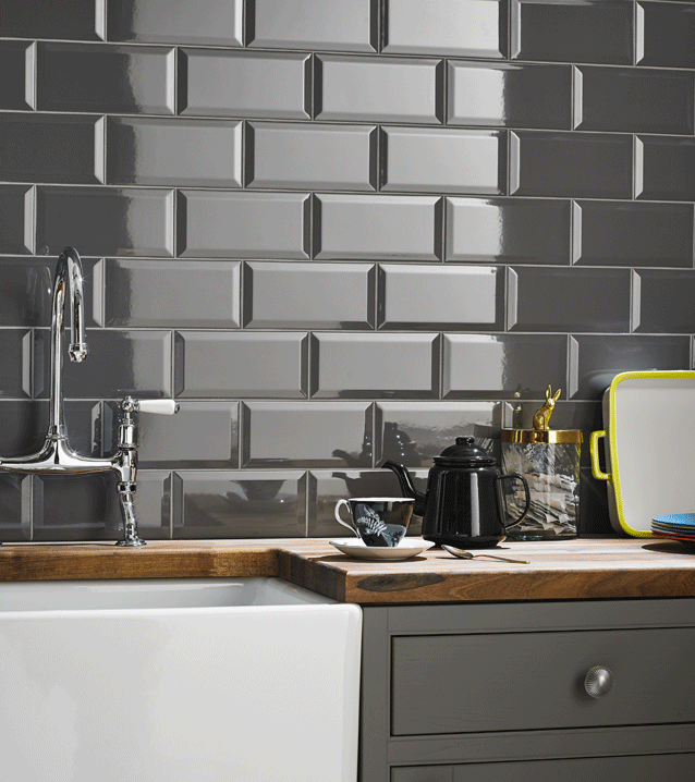 Grey brick effect kitchen wall tile u2026 | SCANDINAVIAN | Pinteu2026