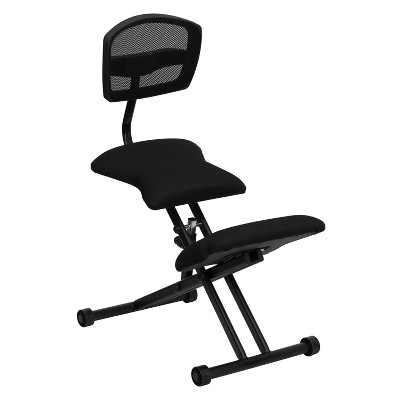 Ergonomic Kneeling Chair Black - Flash Furniture : Target