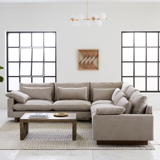 Harmony Down-Filled L-Shaped Sectional | west elm