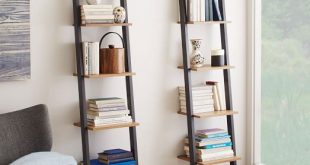 Ladder Bookshelf - Narrow (Sand/Stone) | west elm