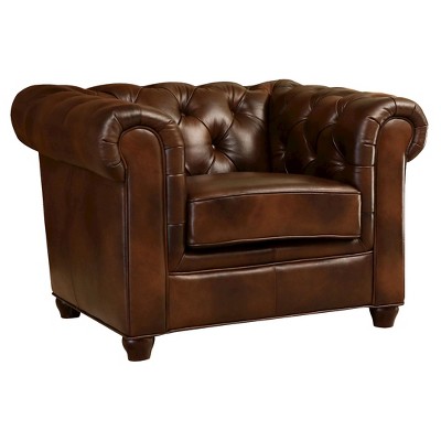 Keswick Tufted Leather Armchair - Abbyson Living : Target