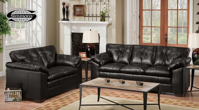 Superb New Black Leather Sofa Loveseat 78 For Sofas And Couches Set