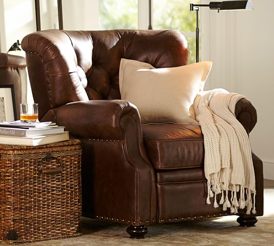 Lansing Leather Recliner | Pottery Barn