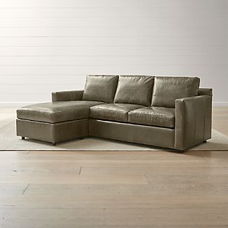 Leather Sectional Sleeper Sofas | Crate and Barrel