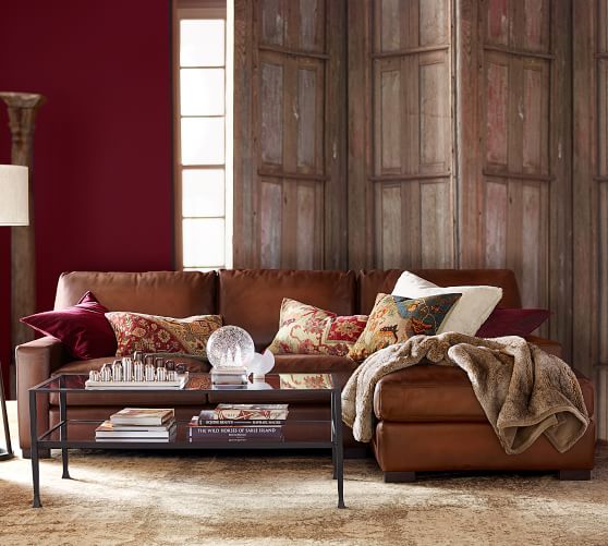 Leather Sectionals & Leather Modular Sofas | Pottery Barn
