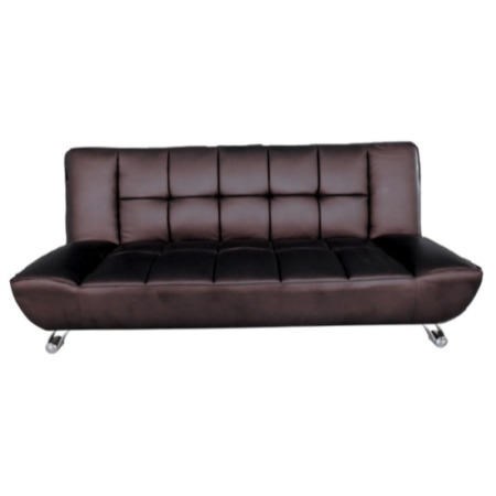 LPD Vogue Leather Sofa Bed in Brown | Furniture123