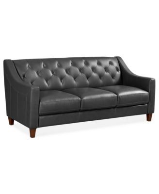 Claudia II Leather Sofa - Furniture - Macy's | Housey | Pinterest