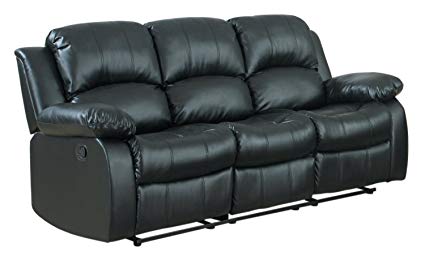 Amazon.com: Case Andrea MilanoTM Bonded Leather Double Recliner Sofa