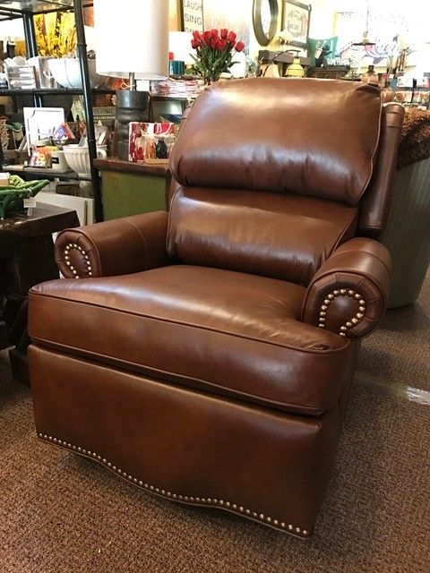 Leather Swivel Recliner Chair - Beckman's