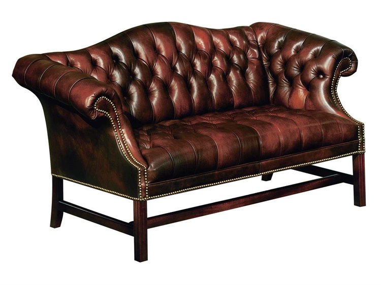 Classic Leather Chippendale Tufted Loveseat | CL286