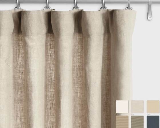 Belgian linen curtains tan