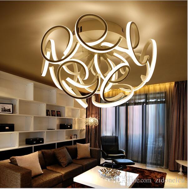 New Modern Led Ceiling Lights For Living Room Bedroom Aluminum+
