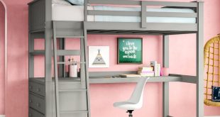 Harriet Bee Javin Loft Bed With Desk & Reviews | Wayfair