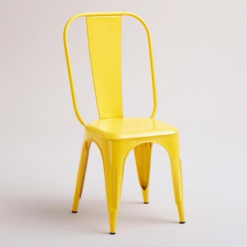Yellow Cargo Stacking Chair, Set of 2 - World Market
