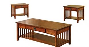 Amazon.com: Furniture of America Francia 3-Piece Mission Style Table