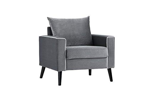 Amazon.com: Mid-Century Modern Velvet Fabric Armchair Living Room
