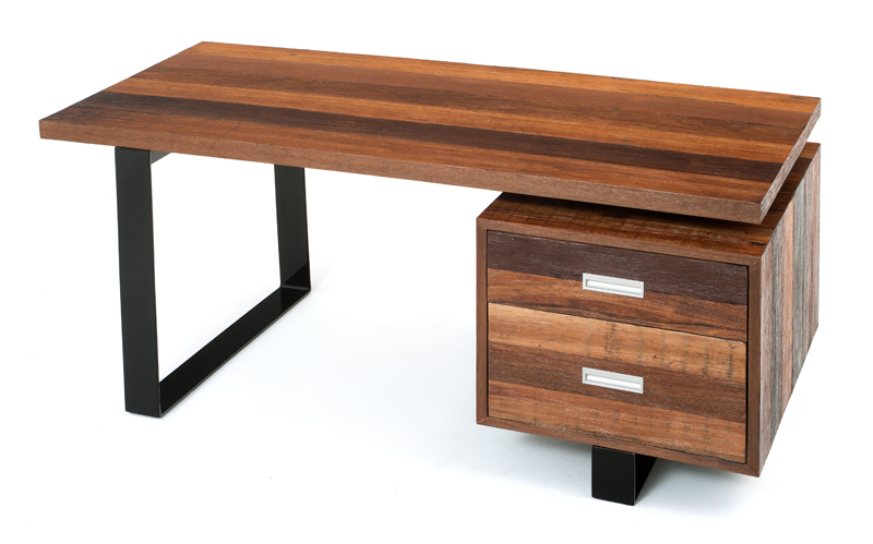 Soft Modern Desk, Contemporary Rustic Desk, Reclaimed Wood