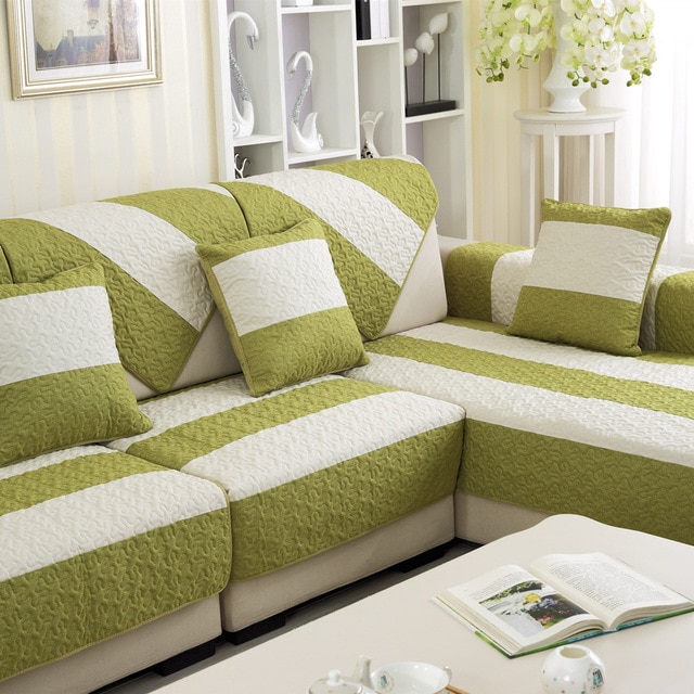 New Arrival 2016 Modern Stripped Sofa Slipcover for Sectional Sofa
