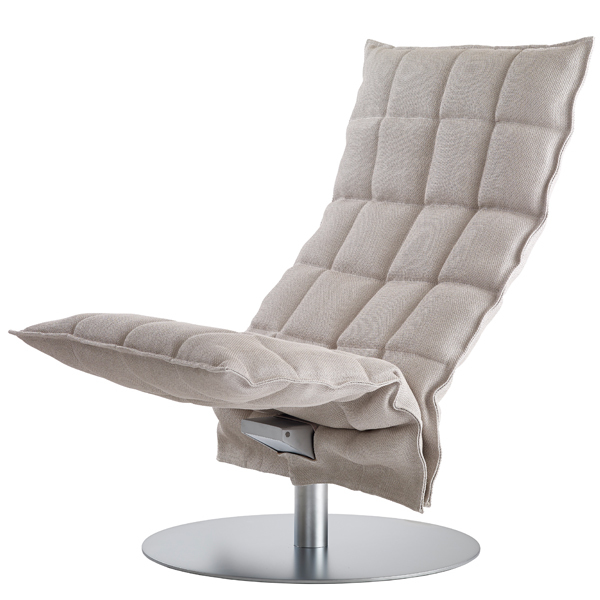 Woodnotes K chair, swivel base, narrow, stone/white | Finnish Design