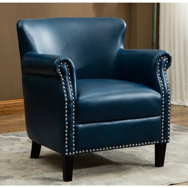 Shop Hendrick Navy Blue Club Chair by Greyson Living - Free Shipping