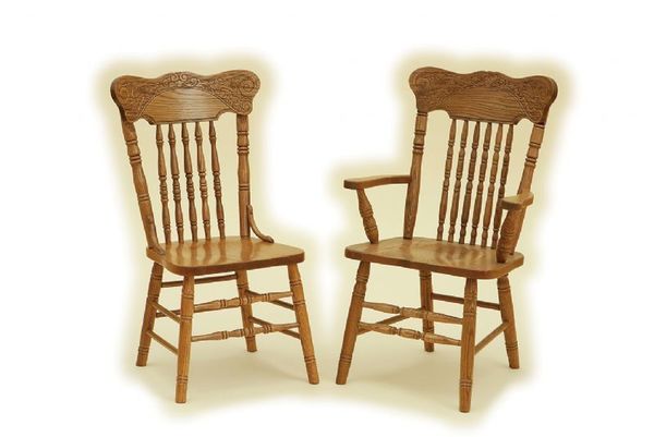 Amish Oak Dining Chairs Up, Classic Oak Dining Chairs