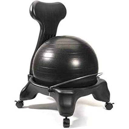 Amazon.com : LuxFit Exercise Ball Chair, Black : Sports & Outdoors