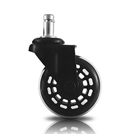 Amazon.com: Office Chair Caster Wheels Replacement (All Black, Set
