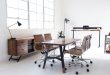 Harkavy Furniture Creates Modern Walnut & Steel Office Furniture