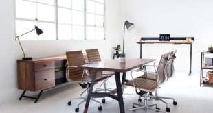 Harkavy Furniture Creates Modern Walnut & Steel Office Furniture