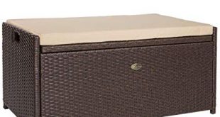 Amazon.com : Barton Outdoor Storage Bench Rattan Style Deck Box