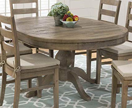 Amazon.com - Round to Oval Dining Table in Brown - Tables