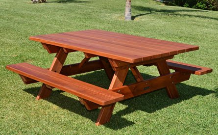 Redwood Picnic Table, Customize your Redwood Table