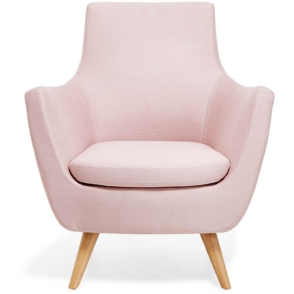 Pittsburgh Pink Armchair (355 JOD) ❤ liked on Polyvore featuring