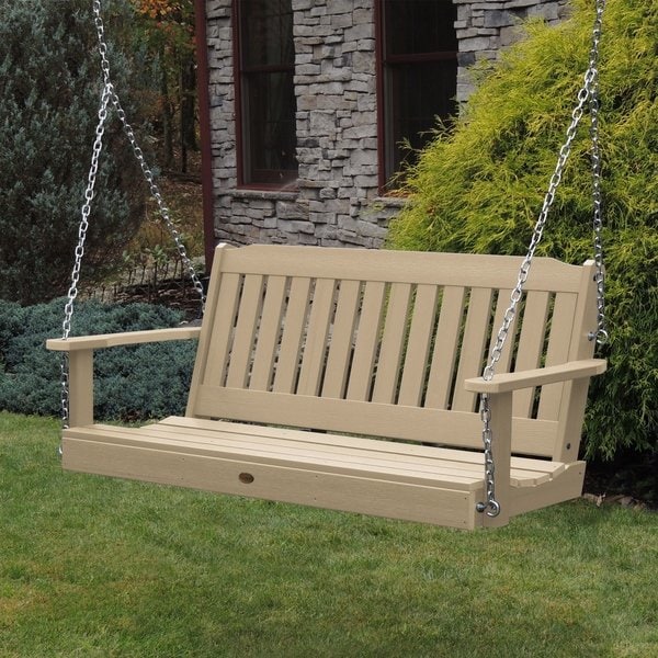 Shop Highwood Lehigh 4-foot Eco-friendly Synthetic Wood Porch Swing