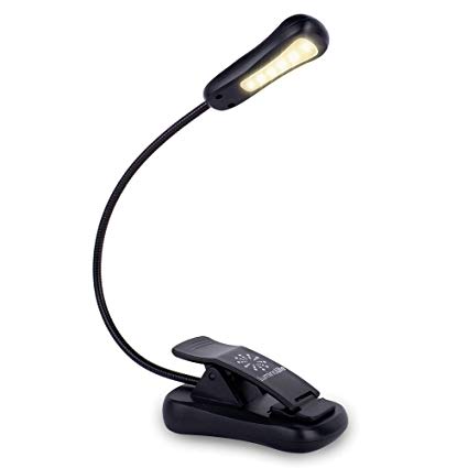 LuminoLite B076SVC7SN Rechargeable 3000K Warm 6 LED Book, Easy Clip