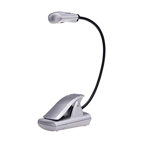 Light It! By Fulcrum, LED Book Reading Light, Clip On, Silver