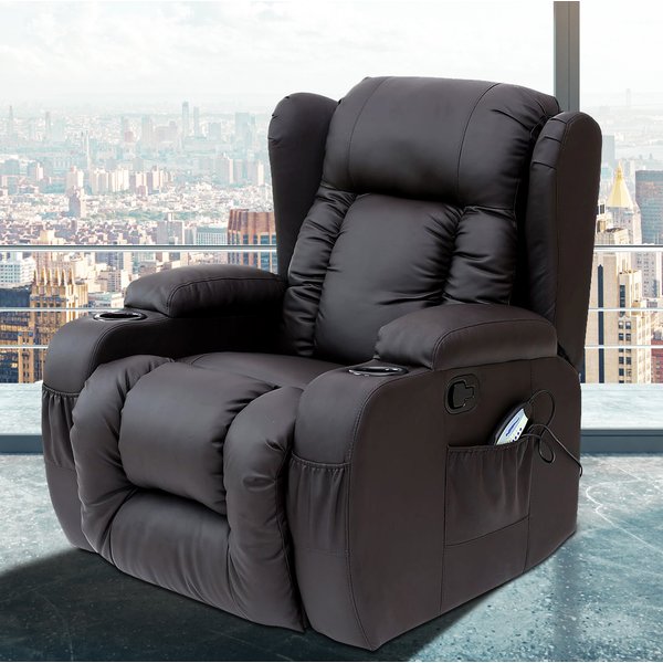 Real Leather Recliner Chair | Wayfair