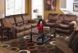 Portman 2 Piece Reclining Sofa, Reclining Loveseat Set in Two Tone