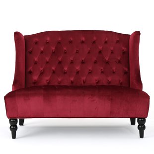 Feel the warmth of love in the
red loveseat