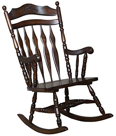 Amazon.com: Windsor Rocking Chair Medium Brown: Kitchen & Dining