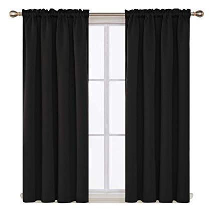 Amazon.com: Deconovo Blackout Curtains Rod Pocket Curtains Room