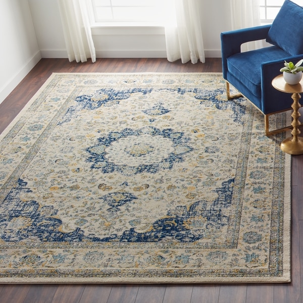 Shop Safavieh Evoke Ivory/ Blue Rug - 8' X 10' - On Sale - Free